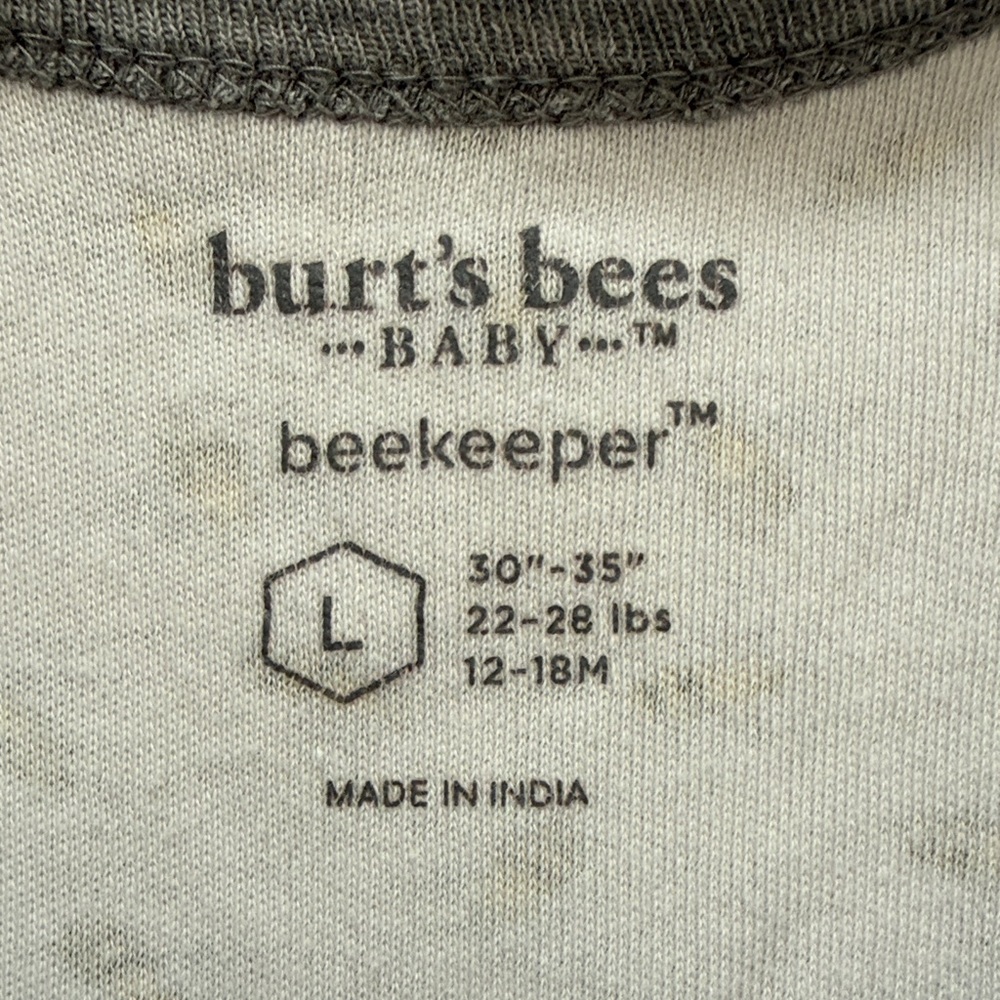 Burts Bees Kids Sleep Sack with Bees and Gray Accents, 1.0 tog - Picture 2 of 2